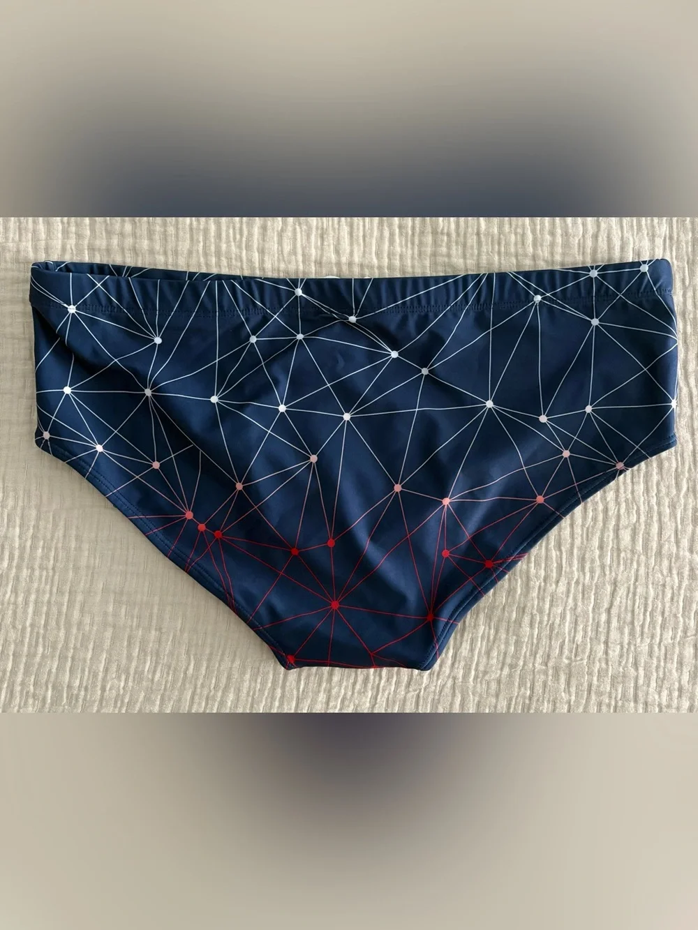 Men's Navy Geo-Print Swim Brief